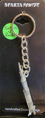 NASA 3D Saturn V Rocket Pewter Keychain