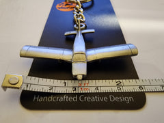Piper Warrior Pewter Airplane Keychain