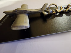 Piper Warrior Pewter Airplane Keychain