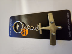 Piper Warrior Pewter Airplane Keychain