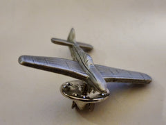 WWII North American Aviation P-51 Mustang Fighter Airplane Pewter Lapel Pin