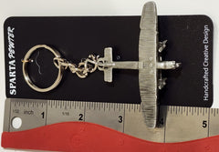 Ford Tri-Motor "Tin Goose" Pewter Airplane Keychain