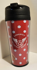 Rosie the Riveter Red/White Polka Dot Travel Mug