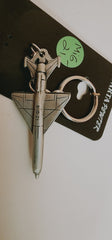 Mikoyan-Gurevich MiG-21 Pewter Jet Airplane Keychain