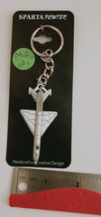 Mikoyan-Gurevich MiG-21 Pewter Jet Airplane Keychain