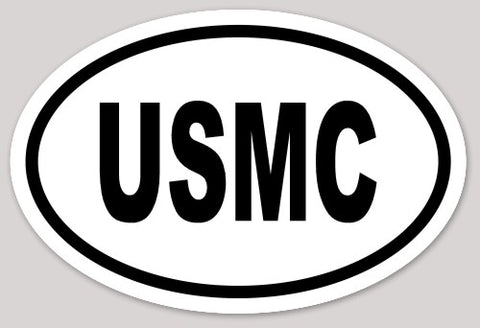 Oval "USMC" (United States Marine Corps) Euro Acronym Sticker