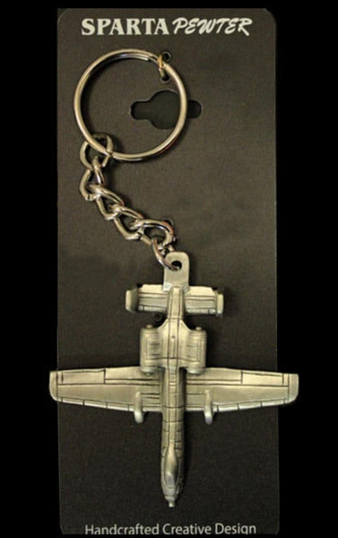 Fairchild Republic A-10 "Warthog" Thunderbolt II Pewter Airplane Keychain