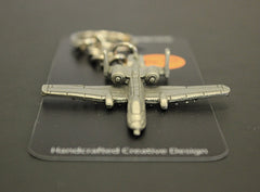 Fairchild Republic A-10 "Warthog" Thunderbolt II Pewter Airplane Keychain