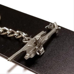 Boeing AH-64 Apache Helicopter Pewter Keychain