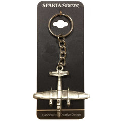 North American Aviation B-25 Mitchell Airplane Pewter Keychain