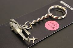 Sikorsky UH-60 Black Hawk Helicopter Pewter Keychain