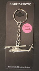 Sikorsky UH-60 Black Hawk Helicopter Pewter Keychain