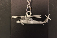 Sikorsky UH-60 Black Hawk Helicopter Pewter Keychain