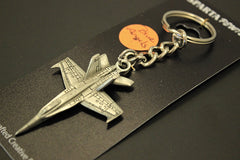McDonnell Douglas F/A-18 Hornet Blue Angels Pewter Airplane Keychain