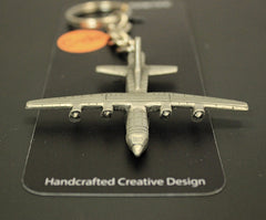 Lockheed C-130 Hercules Airplane Pewter Keychain