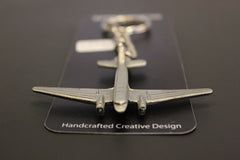 WWII Douglas C-47 Skytrain/Dakota/DC-3 Pewter Airplane Keychain