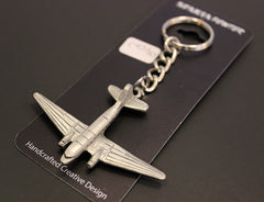 WWII Douglas C-47 Skytrain/Dakota/DC-3 Pewter Airplane Keychain