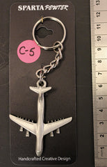 Lockheed C-5 Galaxy Airplane Pewter Keychain