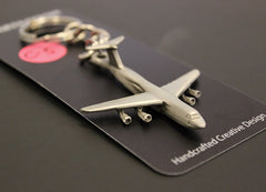 Lockheed C-5 Galaxy Airplane Pewter Keychain