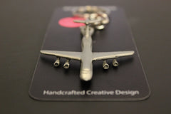 Lockheed C-5 Galaxy Airplane Pewter Keychain