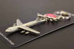 Lockheed C-5 Galaxy Airplane Pewter Keychain