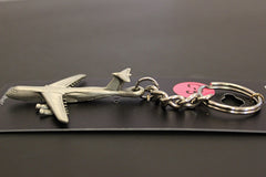 Lockheed C-5 Galaxy Airplane Pewter Keychain
