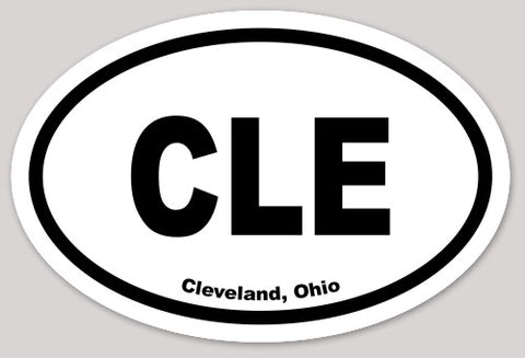 Oval "CLE" (Cleveland) Euro Acronym Sticker