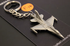 General Dynamics F-16 Fighting Falcon Airplane Pewter Keychain