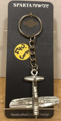 WWII Vought F4U Corsair Airplane Pewter Keychain