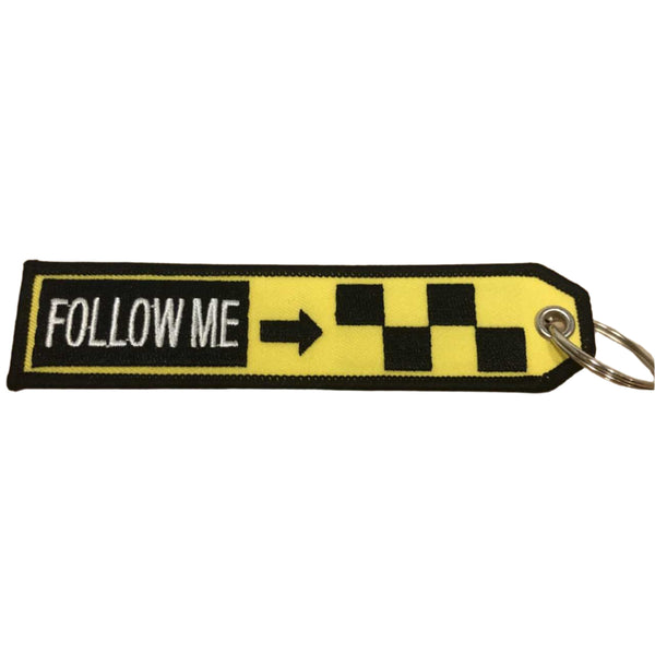 Follow Me Embroidered Keychain