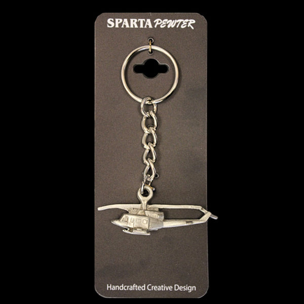 Vietnam Era Bell UH-1 Iroquois "Huey" Helicopter Pewter Keychain
