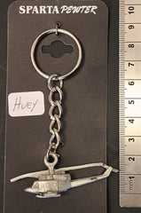 Vietnam Era Bell UH-1 Iroquois "Huey" Helicopter Pewter Keychain