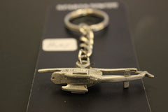Vietnam Era Bell UH-1 Iroquois "Huey" Helicopter Pewter Keychain