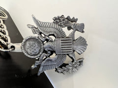 United States Army 3D Crest Logo Pewter Keychain