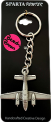 Beechcraft Baron Pewter Airplane Keychain
