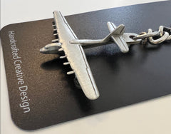 Hughes H-4 Hercules "Spruce Goose" Pewter Airplane Keychain