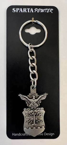 Department of United States Air Force (USAF) Crest Logo Pewter Keychain