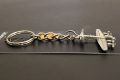 WWII Avro Lancaster British Heavy Bomber Pewter Airplane Keychain