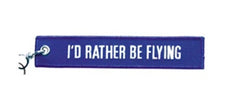 I'd Rather Be Flying Embroidered Keychain