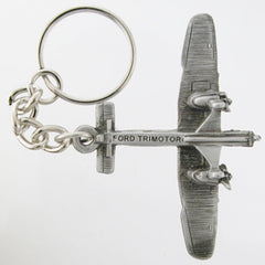 Ford Tri-Motor "Tin Goose" Pewter Airplane Keychain