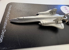 Lockheed SR-71 Blackbird Airplane Pewter Keychain