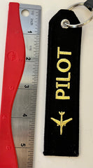 Pilot Embroidered Keychain