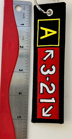 Airbus A321 Airliner Embroidered Keychain