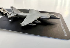 McDonnell Douglas AV-8B Harrier Jet Aircraft Pewter Keychain