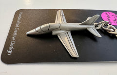 McDonnell Douglas T-45 Goshawk Pewter Airplane Keychain
