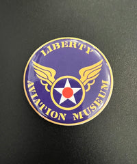 Liberty Aviation Museum Logo Button Magnet