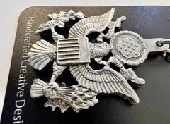 United States Army 3D Crest Logo Pewter Keychain