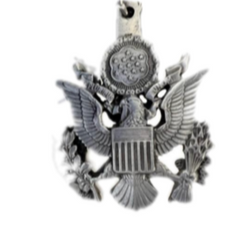 United States Army 3D Crest Logo Pewter Keychain