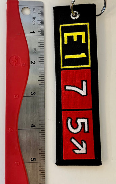 Embraer ERJ175 Regional Jet Embroidered Keychain
