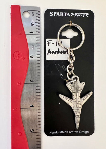 General Dynamics F-111 Aardvark Pewter Airplane Keychain